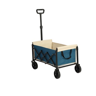 Lightweight Portable Heavy Duty Folding Beach Wagons with Wheels - Outdoor Utility Carts for Grocery, Camping, Shopping
