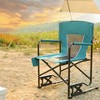 Sevobal Outdoor Portable Chairs Freestyle Rocker Camping Chair with Durable Armrests and Drink Holder for Patio and Backyard, Blue, 36.02"*4.92"*25.2" - 4 of 4