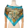 Elerevyo Women's Satin Large Paisley Symmetric Silk Square Scarf Head Wrap Bandanas 35.4" X 35.4" - 2 of 4