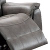 Royal Hampton Fabric Manual Recliner Chair with Pillow Top Arms, Gray - 4 of 4
