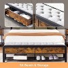 Bed Frame with Wood Headboard & Sit Bench - 2 Storage Drawers, Sturdy Metal Platform, Noise-Free Design - 4 of 4