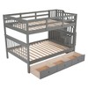 Whisen Stairway Full-Over-Full Bunk Bed with Drawer, Storage and Guard Rail for Bedroom - 4 of 4