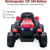 12V Kids Ride-On Tractor with Detachable Trailer, Remote Control, LED Lights, Battery Powered Farm Vehicle Toy Car Gift for Boys and Girls - 2 of 4