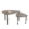 Airsurfer Compact Duo Elegant Gray Coffee Table Set Modern Versatile Nesting Coffee Table Living Room Centerpiece for Contemporary Living Spaces - 3 of 4