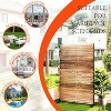 72" H x 47" W Metal Privacy Screen, Freestanding Outdoor Decorative Wall Panel with Stand for Patio, Garden, Balcony & Indoor - 3 of 4