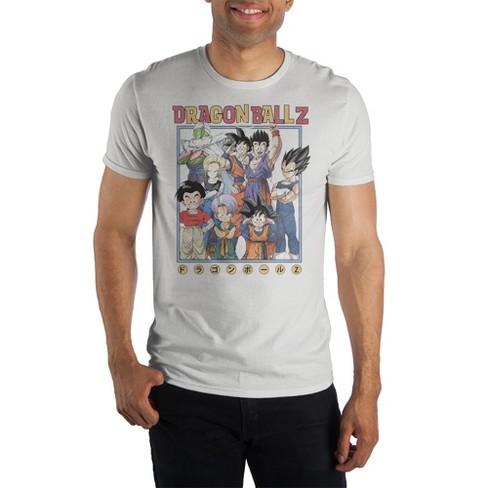 Bioworld Mens Dragon Ball Dragon Ball Z Product Logo Regular Fit Short Sleeve Crew T Shirt White Medium Target
