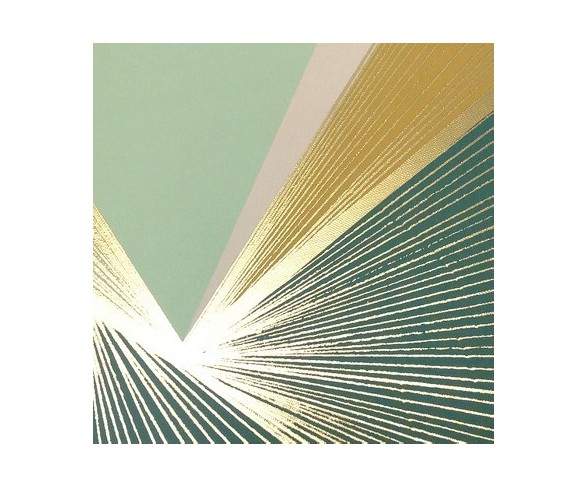 Green Inspired&#153; Lined Journal Hardcover Geo Burst - Teal & Mint