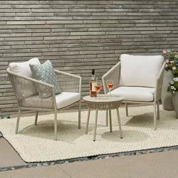 Desert Springs 3pc Outdoor Chat Set - Gray - Haven Way