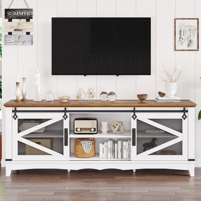 Homhougo TV Stand for TVs up to 70" Brown