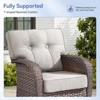 Buenhomino Patio Wicker Chairs Swivel Rocker - Rocking Outdoor Chair Set of 2, 360 Degree Patio Swivel Glider Chair with All-Weather Thicked Cushion - 3 of 4