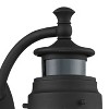 John Timberland Nobel Modern Outdoor Wall Light Fixtures Set of 2 Black Motion Sensor Dusk to Dawn 10" Clear Seedy Glass for Exterior - 2 of 4