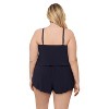 Aqua Green, Women's Keyhole Blouson Romper - 3 of 3