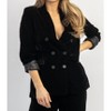 Women's ELTON VELVET PEAK LAPEL BLAZER - SANS SOUCI - 4 of 4