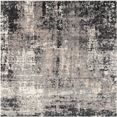 Hauteloom Witchford Abstract Charcoal Thick Rug