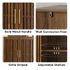 Sideboard Buffet Cabinet with Storage, Farmhouse Buffet Cabinet with Louvered Doors - 4 of 4