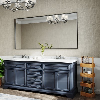 Rectangular Aluminum Framed Wall Bathroom Vanity Mirror