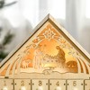 Cesicia Christmas Advent Calendar, Tabletop Xmas Wooden House Holiday Decoration - 4 of 4