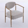 Airsurfer Armchair, Soft Foam-Seated Living Room/Bedroom/Dining Chair, Metal Frame with Wood Grain Finish - 3 of 4