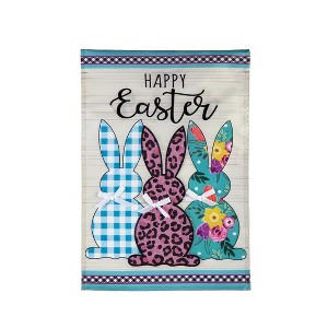 Evergreen Bright Bunnies Garden Applique Flag 12.5 x 18 Inches Indoor Outdoor Decor - 1 of 4