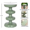 Kate and Laurel Fondi Metal Side Table, 12x12x21, Green - 2 of 4