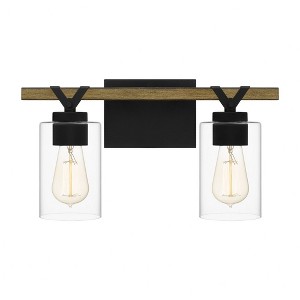Quoizel Lighting Devon Court 2 - Light Vanity in  Matte Black - 1 of 4