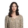 Alilang Natural Wavy Bob Wig with Curtain Bangs Synthetic Short Curly Bob - 2 of 4