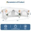 Garvee 10x20 Pop Up Canopy Tent with 6 Removable Sidewalls, Easy Up Outdoor Canopy Tents for Parties with 3 Adjustable Heights, Stakes X18, Ropes X6 - 3 of 4
