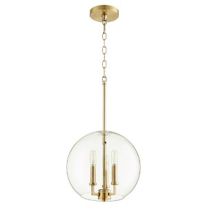 Quorum Lighting 3 - Light Pendant in  Aged Brass - 1 of 1