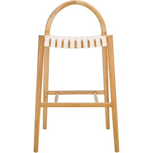 Rhyan Bar Stool - BST1204A - White/Natural - Safavieh - 1 of 4