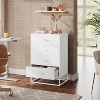 Dresser for Bedroom with 4 Drawers, Nightstand, Chest of Drawers, Tall Dresser Drawers with Sturdy Metal Frame for Hallway, Living Room, Closet - 3 of 4