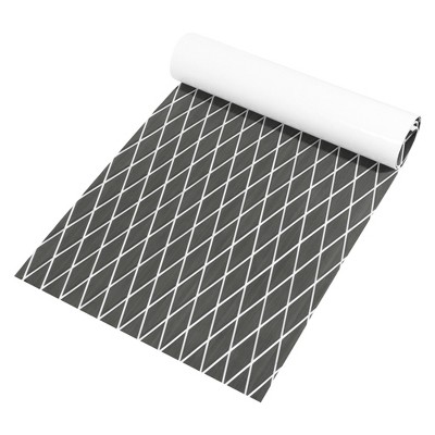 Unique Bargains EVA Faux Teak Decking Sheet Mat Self-Adhesive Gray for Car White 27.5"x75"