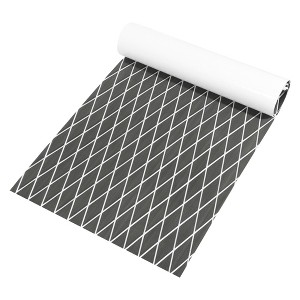 Unique Bargains EVA Faux Teak Decking Sheet Mat Self-Adhesive Gray for Car White 27.5"x75" - 1 of 4