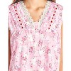 Casual Nights Women's Sleeveless Floral Lace and Ribbon Nightgown - 4 of 4