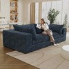 MAYEERTY 39.8" Cloud Sofa Blue - 39.8", Corduroy, Double-Layer, No Assembly, DIY for Corner - 4 of 4