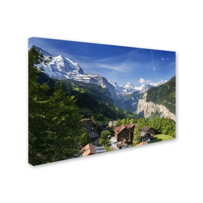 Trademark Fine Art -Philippe Sainte-Laudy 'A New Day in the Swiss Alps' Canvas Art