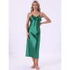 INSPIRE CHIC Women's 2 Pcs Satin Silky V-neck Camisole Comfortable Bridesmaid Robes - 3 of 4