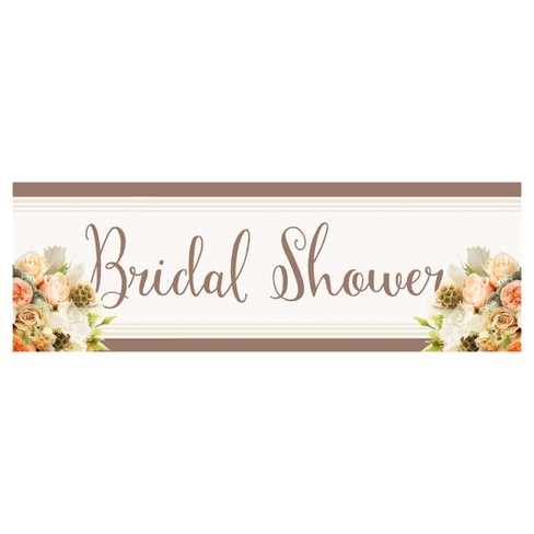 Rose Gold Bouquet Bridal Shower Banner Target 