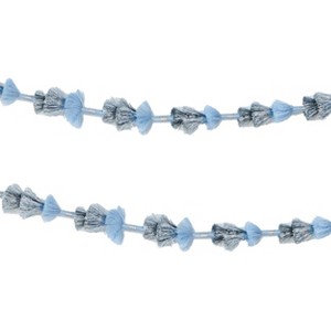 Jollity & Co. - Wedgewood Fabric Tassel Garland - Pack of 1 Garland, 6 Feet in Length - 1 of 3