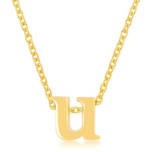 Slickblue Stylish Custom Initial Necklace for Women, 18" Link Chain+2" Ext., Rose Gold/Gold/Silver Options, b-z Options - 1 of 3
