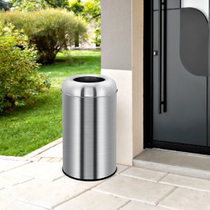 13 Gallon/50 L Open Top Trash Can, Commercial Grade Stainless Steel Garbage Can with Removable Inner Bucket, Large Industrial Waste Container - 1 of 4