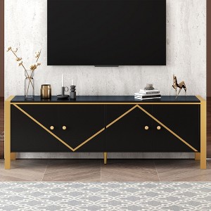 NicBex TV Stand Modern Minimalist TV Cabinet Entertainment Center with 2 Spacious Cabinets for TVs up to 75 Inches for Living Room - 1 of 4