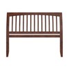 AFI Furnishings Orleans Queen Sleigh Solid Wood Slat Headboard in Walnut - 4 of 4
