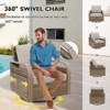 EAGLE PEAK Wicker Outdoor Patio Conversation Set - 4 of 4