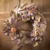 26"H Sullivans Artificial Mixed Leaf Rustic Fall Wreath, Brown, Indoor Fall Decor - 3 of 3