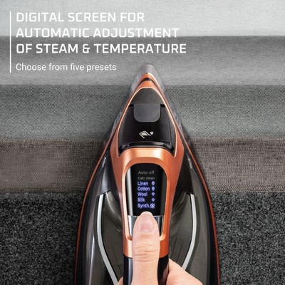 Rowenta Black and Bronze Stainless Steel Soleplate Steam Iron