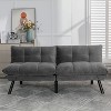 KTMBDW Upholstered Modern Folding Futon, Reclining Sofa Bed for Apartment - 3 of 4