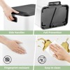 8 Gallon Dual Trash Can, Stainless Steel Kitchen Waste Bin, High-Capacity Hands Free Garbage Can Heavy Duty Brushed for Home Kitchen - 4 of 4