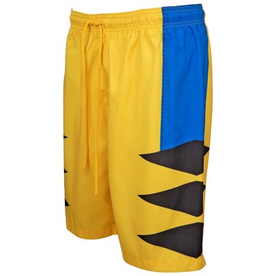 Wolverine Mens X-Men's Wolverine Character Costume Board Shorts - Medium (32-34) — фото 4