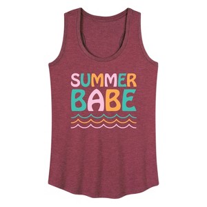 Women's - Instant Message - Summer Babe Graphic Racerback Tank - 1 of 4
