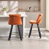 Sapphtopaz Swivel Bar Stools Set of 2, Upholstered Counter Dining Chairs with Nailhead and Back Pull Loop, High Chair for Kitchen, Living Room - 2 of 4